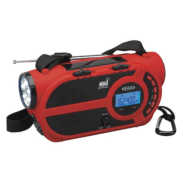 Jensen Portable Weather Radio, Color Red - JEP-650