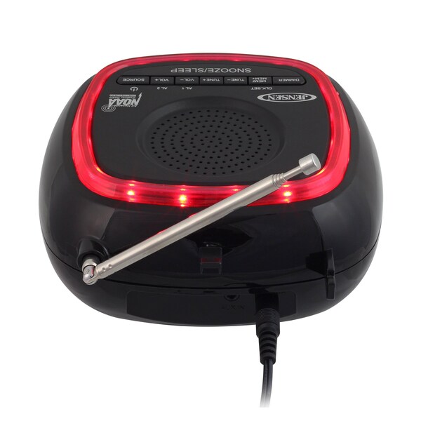 Jensen AM/FM Weather Band Clock Radio - JEP-725