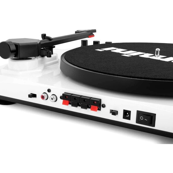 Gemini Belt Drive Turntable Set, 3 Speed Record Player W 2 Speakers BlackWhite - TT-900BW