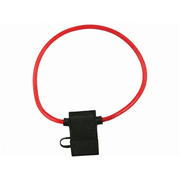Fivegears 12 in. Red 8 Gauge 60 amp Maxi Fuse Holder Bulk - FI981590