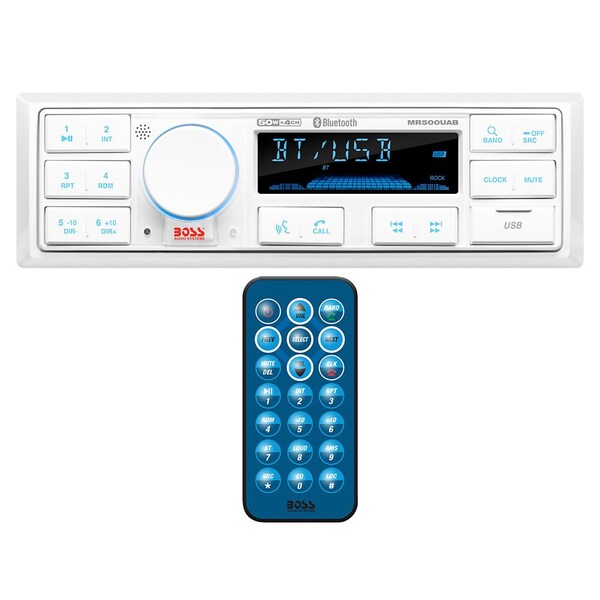 Boss Audio Single Din Bluetooth MP3/WMA/AM/FM/USB Marine Radio - MR500UAB