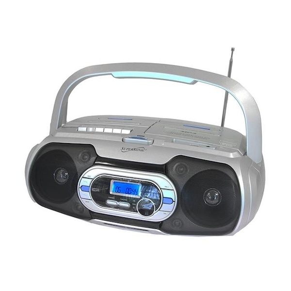 Supersonic Supersonic SC-729BT Supersonic Bluetooth Compatible Portable MP3 CD Cassette FM Radio Boombox - SC-729BT