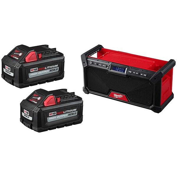 Milwaukee Tool M18  HO XC6.0 Battery 2PK, M18  Radio - 48-11-1862, 2952-20