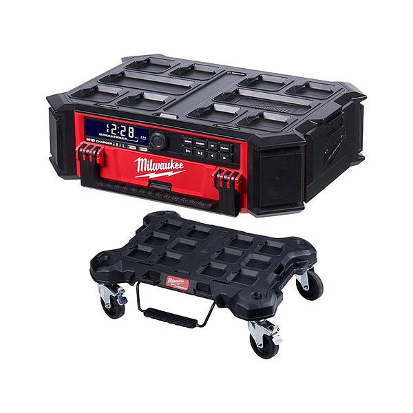 Milwaukee Tool M18 PACKOUT Radio + PACKOUT Dolly - 2950-20, 48-22-8410
