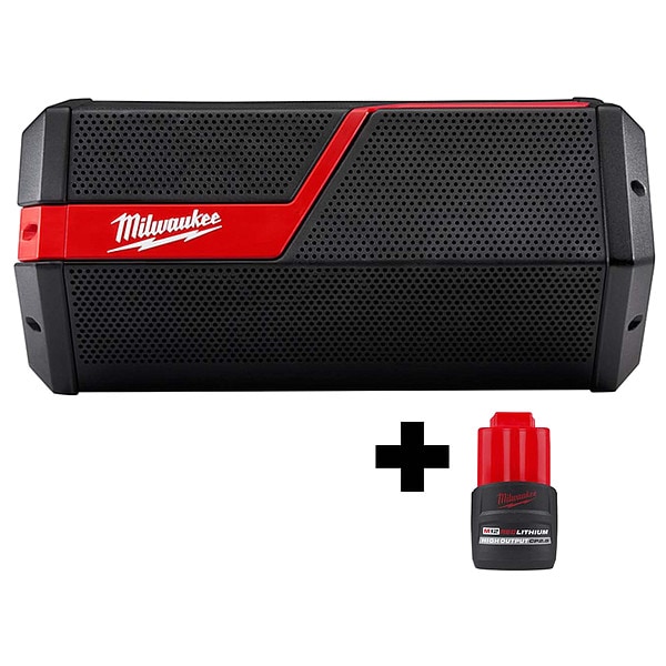 Milwaukee Tool M18/M12 Speaker, M12 HOCP2.5 Battery - 2891-20, 48-11-2425