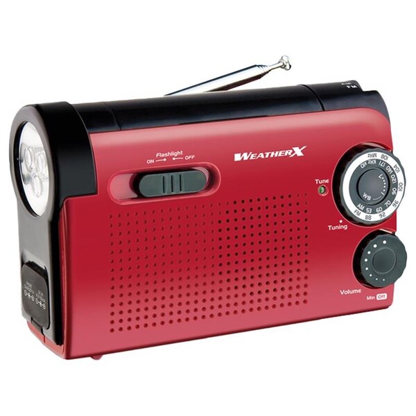 Weatherx WeatherX 3000 lm Red LED Weather Alert Radio Flashlight AA Battery - WR182R