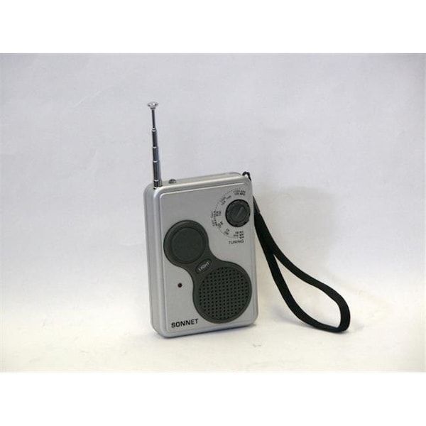 Sonnet Sonnet Industries R-127 AM-FM WEATHER BAND POCKET RADIO WITH LED LIGHT AND CARRYING STRAP - R-127
