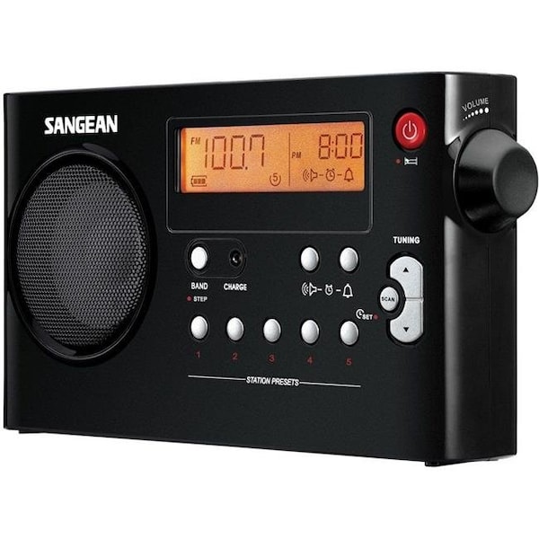 Sangean Sangean PR-D7 BK Am & Fm Digital Compact Portable Radio; Black - PR-D7 BK