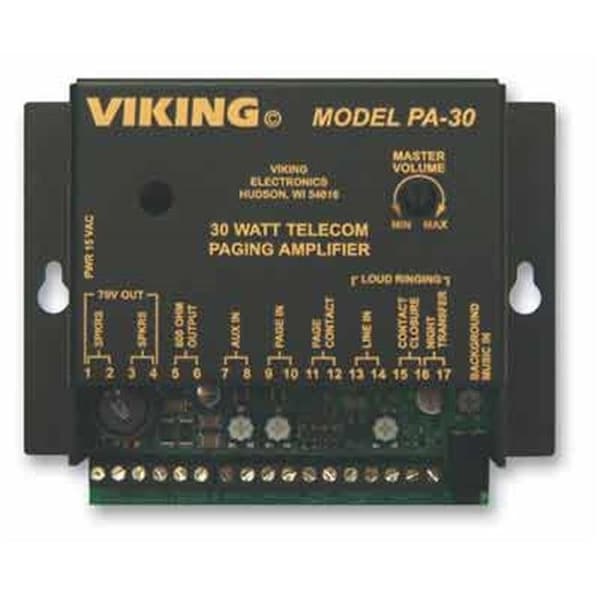 Viking Viking Electronics PA-30 Viking 30 Watt Telecom Pagin A - VK-PA-30