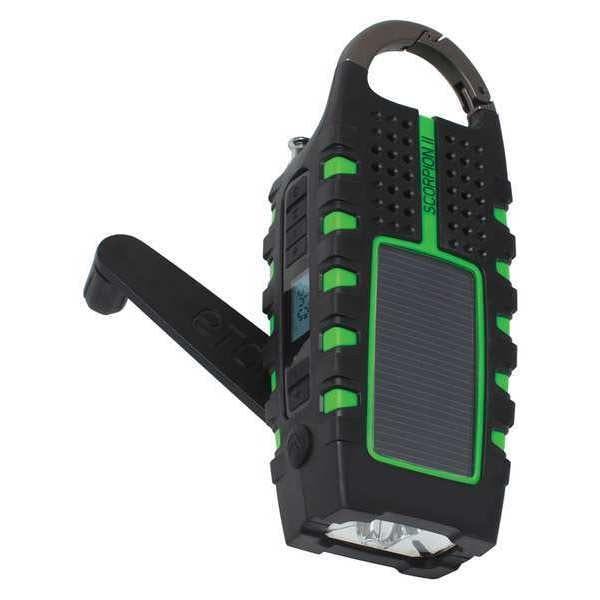 Eton Portable Weather Radio, Green, 6-1/2" L - NSP101WXGR