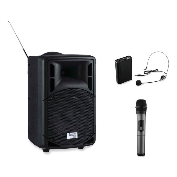 Oklahoma Sound Wireless PA System with Wireless Headset Microphone, 40 W, Black - PRA8000PRA87