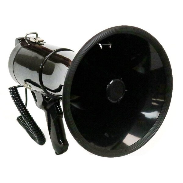 Deejay Led 13-1/2-in PA Megaphone w/Hanging Mic, SD Card Play, Aux Input, USB Input, Siren, Recorder. - TBHMEGAPHONE