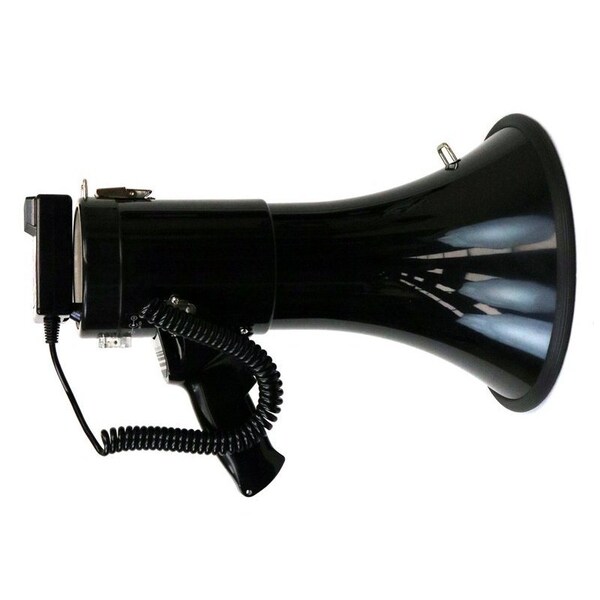 Deejay Led 13-1/2-in PA Megaphone w/Hanging Mic, SD Card Play, Aux Input, USB Input, Siren, Recorder. - TBHMEGAPHONE