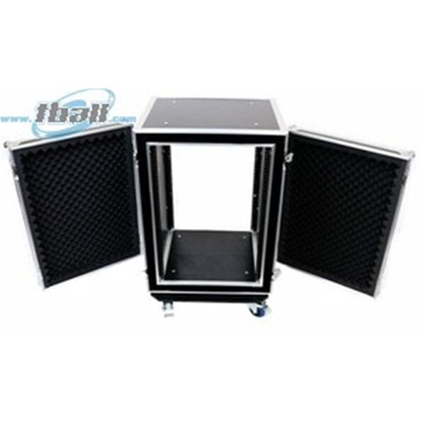 Garner Products YCS 21 in. Body Depth with Wheels Fly Drive Case 16U Space Shock Mount Amplifier Case - TBH16UADSM21W