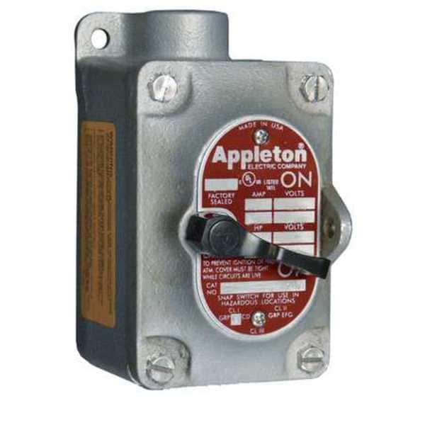 Interruptor de palanca Appleton Electric, Serie EDS, 1 terminal, 1 polo - EDS175-F1