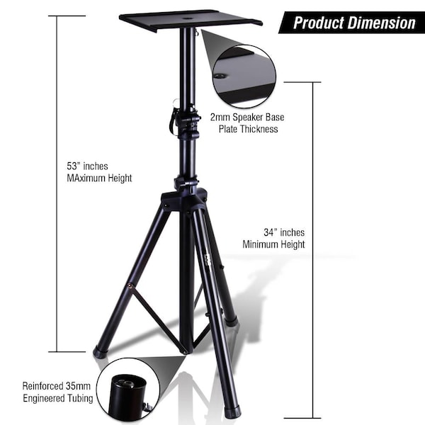 Pyle Tripod Monitor Speaker Stands - PSTND32