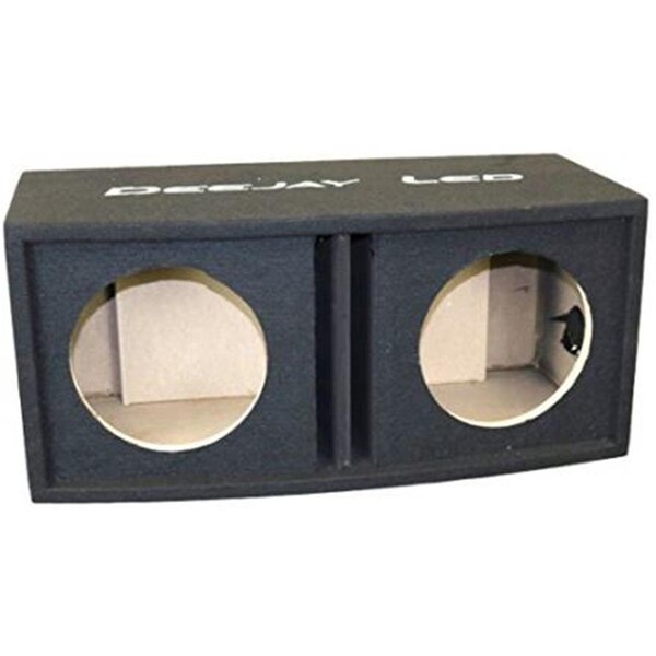 Micro 100 Double 10 in. Center Port Vented Round Empty Car Bass Speaker Box - 2X10ROUNDVENTED