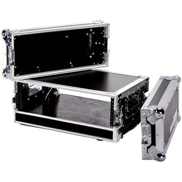 Garner Products 3U Effect Deluxe Case - 14 in. Body Depth with Pull out Handles & Wheels - TBH3UEDHW