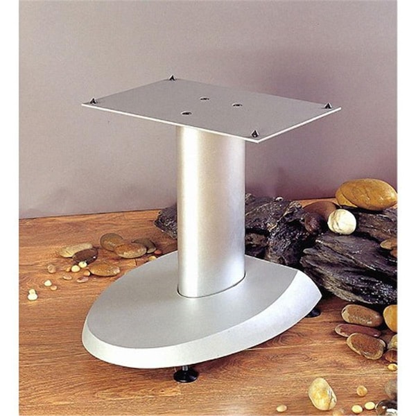 Spark Grey Silver Base Silver Aluminum Pole Center Speaker Stand - SP2681105