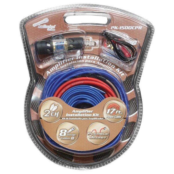 Audiopipe 1500 watt Systems 8 Gauge Copper Amplifier Wiring Kit - PK1500CPR