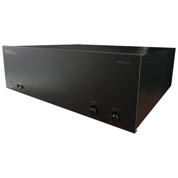 Audiosource Two-Channel Stereo Audio Power Amplifier 225 watts RMS per channel 4 ohms w/Rear Mount Treble & - AMP310VS