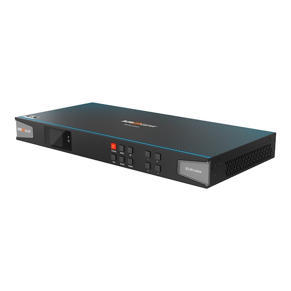 Bzbgear 4x4 Matrix 8K at 60Hz UHD HDMI21 48Gbps with Scaler, Audio Deembedder 4K at 120Hz 444 10bit - BG-8K-44MA