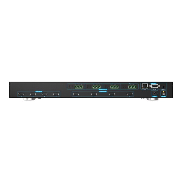 Bzbgear 4x4 Matrix 8K at 60Hz UHD HDMI21 48Gbps with Scaler, Audio Deembedder 4K at 120Hz 444 10bit - BG-8K-44MA