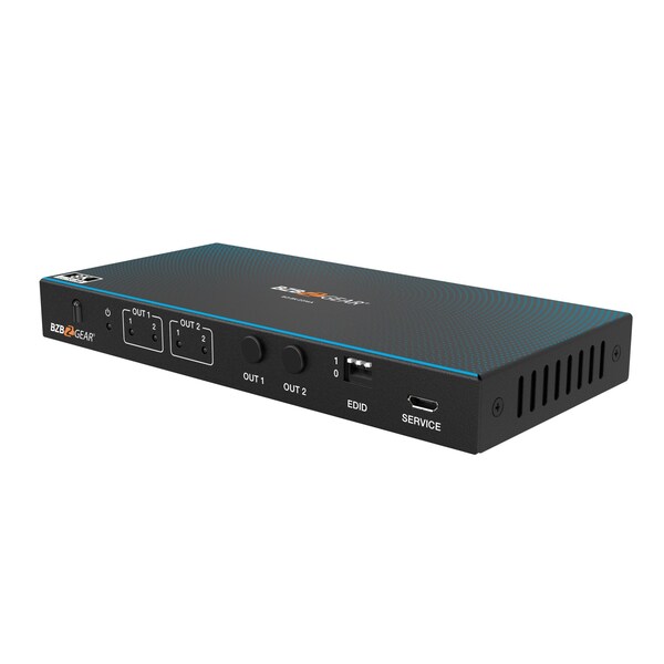 Bzbgear 2x2 Matrix 8K at 60Hz UHD HDMI21 with Audio Deembedder - BG-8K-22MA