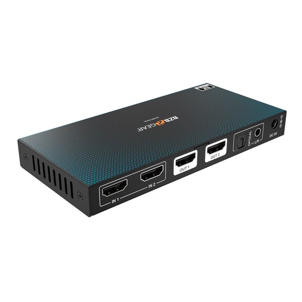 Bzbgear 2x2 Matrix 8K at 60Hz UHD HDMI21 with Audio Deembedder - BG-8K-22MA