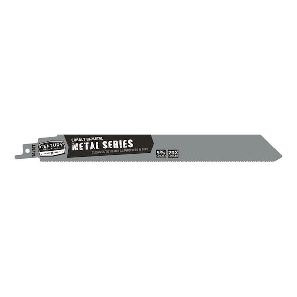 Century Drill & Tool Recip Blade Metal Series 14/18Tx12 1" W .042 Thick 1/2" Univ Shank 2Pc - 7898