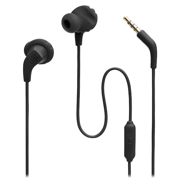 Jbl Endurance Run 2 Waterproof In Ear Wired Headphones, Black - JBLENDURRUN2BLKAM