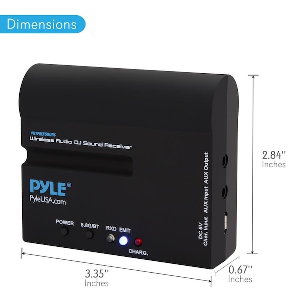 Pyle Wireless Audio Dj Sound Receiver (Works With Pyle Model: Pmx6Bu) - PRTPMX6BURC