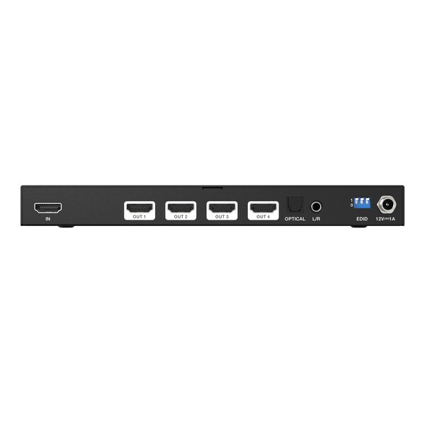 Bzbgear 1x4 8K UHD HDMI 2.1 Splitter with Audio De-embedder 8K60 4K120 4:4:4 10bit VRR, FVA, ALLM support - BG-8K-DA14A