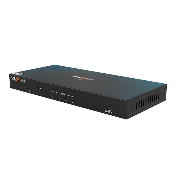 Bzbgear 1x4 8K UHD HDMI 2.1 Splitter with Audio De-embedder 8K60 4K120 4:4:4 10bit VRR, FVA, ALLM support - BG-8K-DA14A