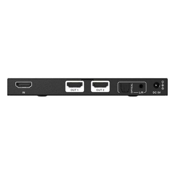 Bzbgear 1x2 8K UHD HDMI 2.1 Splitter with Audio De-embedder 8K60 4K120 4:4:4 10bit VRR, FVA, ALLM support - BG-8K-DA12A