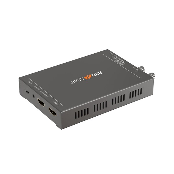 Bzbgear 4K UHD HDMI to 12G-SDI Converter with HDMI Loop-out and Audio Embedder - BG-4KHS
