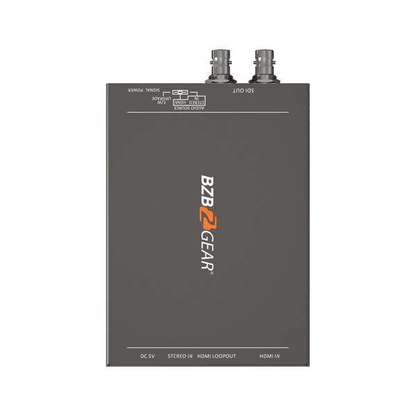 Bzbgear 4K UHD HDMI to 12G-SDI Converter with HDMI Loop-out and Audio Embedder - BG-4KHS