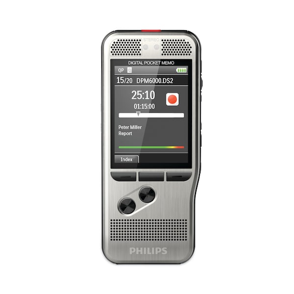 Philips Philips Pocket Memo Dictation and Transcription Set - SDHC SupportedLCD - Headphone - Portable - DPM6700/03