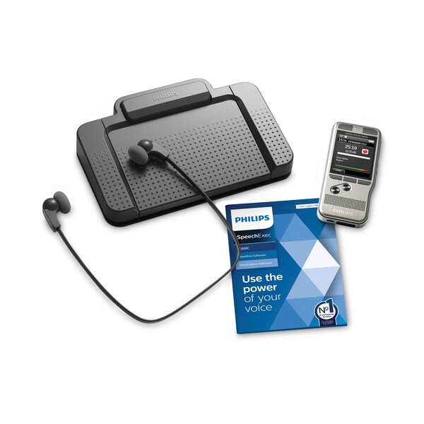 Philips Philips Pocket Memo Dictation and Transcription Set - SDHC SupportedLCD - Headphone - Portable - DPM6700/03