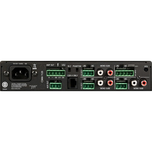 Harman Professional Solutions JBL Commercial CSMA 1120 Amplifier - 120 W RMS - 1 Channel - 1 kHz - 40 W - Ethernet - NCSMA1120-U-US