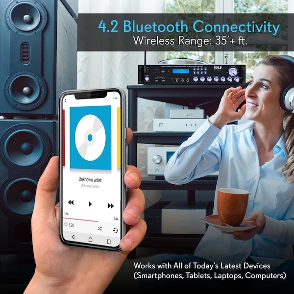 Pyle Bluetooth Hybrid Amplifier Receiver, P3001BT - P3001BT