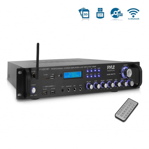 Pyle Bluetooth Hybrid Amplifier Receiver, P3001BT - P3001BT