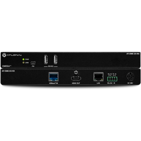 Atlona Omega 4K; Uhd HDMI Over Hdbaset Receiver With Usb; Control And - AT-OME-EX-RX