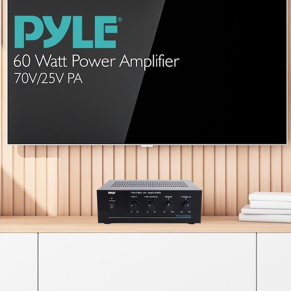 Pyle 60 Watt Amplifier W/ 25 & 70 Volt Output - PCM30A