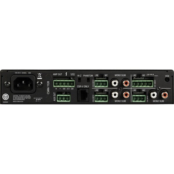 Harman Professional Solutions JBL Commercial CSMA 180 Amplifier - 80 W RMS - 4 Channel - 1 kHz - 40 W - Ethernet - NCSMA180-U-US