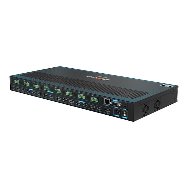 Bzbgear 8x8 Matrix 8K at 60Hz UHD HDMI21 48Gbps with Scaler, Audio Deembedder 4K at 120Hz 444 10bit - BG-8K-88MA
