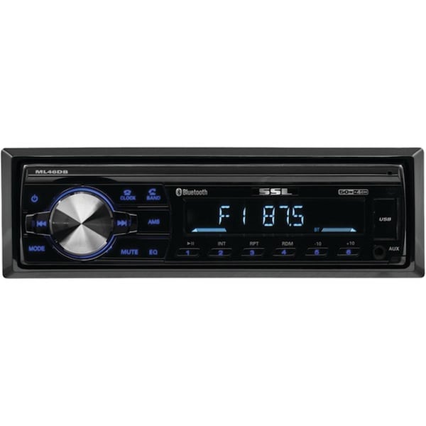 Soundstorm Single-DIN In-Dash Mechless Digital Media AM-FM Receiver with Bluetooth, Black - ML46DB