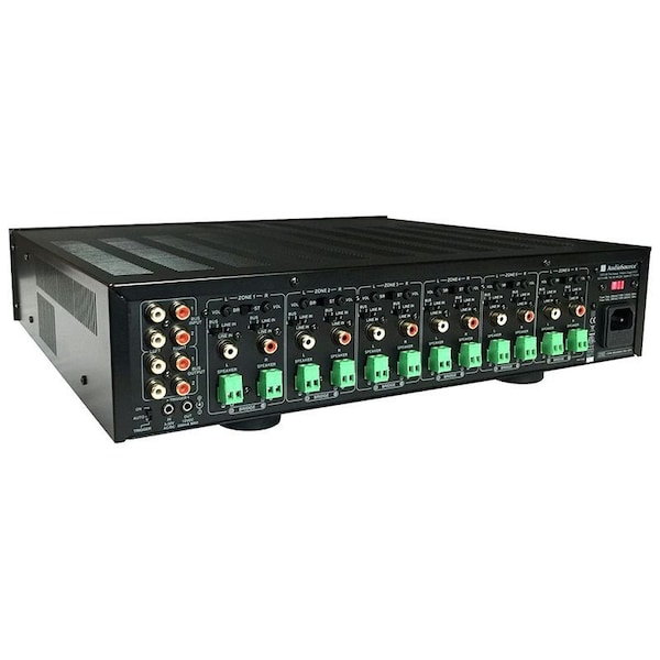Audiosource Twelve-Channel Six Zone Distributed Audio Power Amplifier w/Rear Mount Individual Volume Controls B - AMP1200VS
