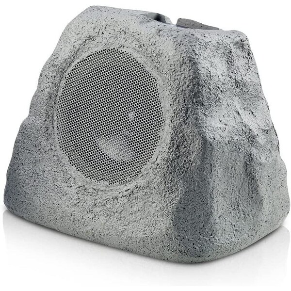 Ihome Solar Powered Rechargeable Wireless Weatherproof 5 Outdoor Rock Speaker - IHRK-500LTMS
