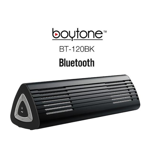 Boytone Boytone BT-120BK Ultra-Portable Wireless Bluetooth Speaker - Stealth Black - BT-120BK
